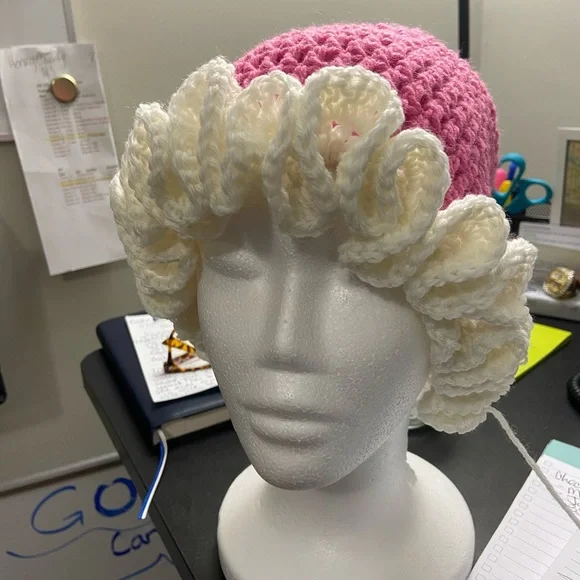 Crochet ruffle hats. Taking orders any colors. These Sold. - Picture 7 of 8